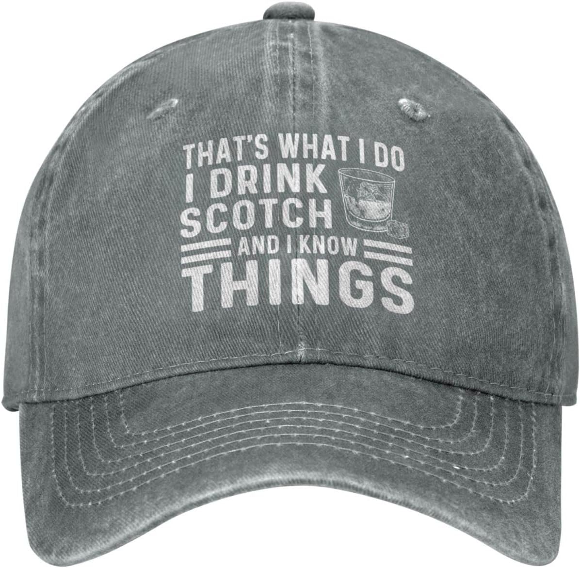 That's What I Do I Drink Scotch and I Know Things Cap Women Baseball Hats Fashionable Cap