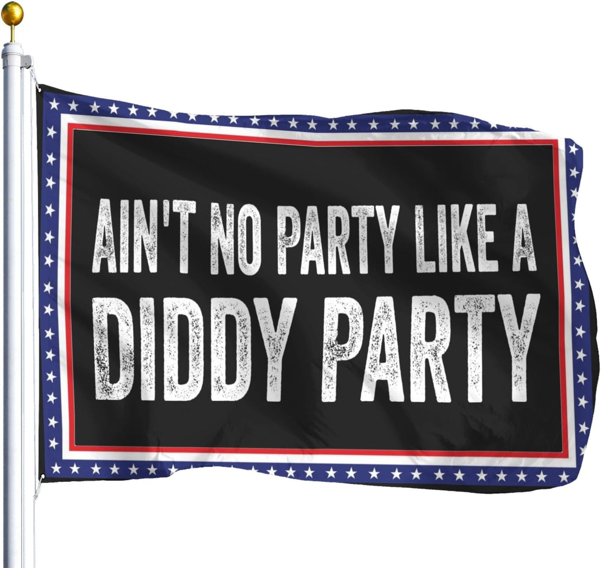 Ain't No Party Like A Diddy Party funny Flags for Room Teen Happy Tapestry for Wall Hanging Wall Art for Party 3x5 Ft, Retirement Gifts for Men