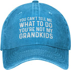 You Can't Tell Me What to Do You're Not My Grandkids Hat for Men Dad Hat Funny Hats