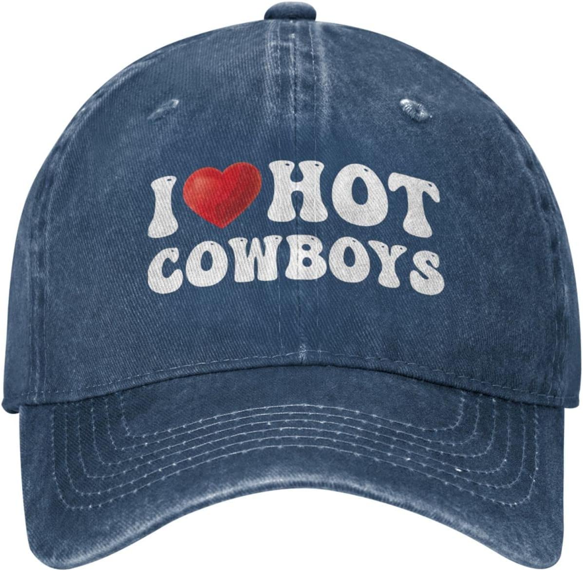 I Love Hot Cowboys Hat Women Dad Hats Cool Hat