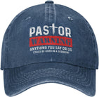 Pastor Warning Hat Pastor Appreciation Gifts Funny Pastor Hat Anything You Say Or Do Could Be Used in A Sermon Hat