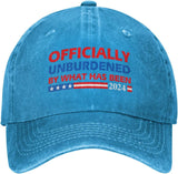 Officially Unburdened by What Has Been Hats for Men Washed Dad Trendy Baseball Cap Adjustable