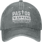 Pastor Warning Hat Pastor Appreciation Gifts Funny Pastor Hat Anything You Say Or Do Could Be Used in A Sermon Hat