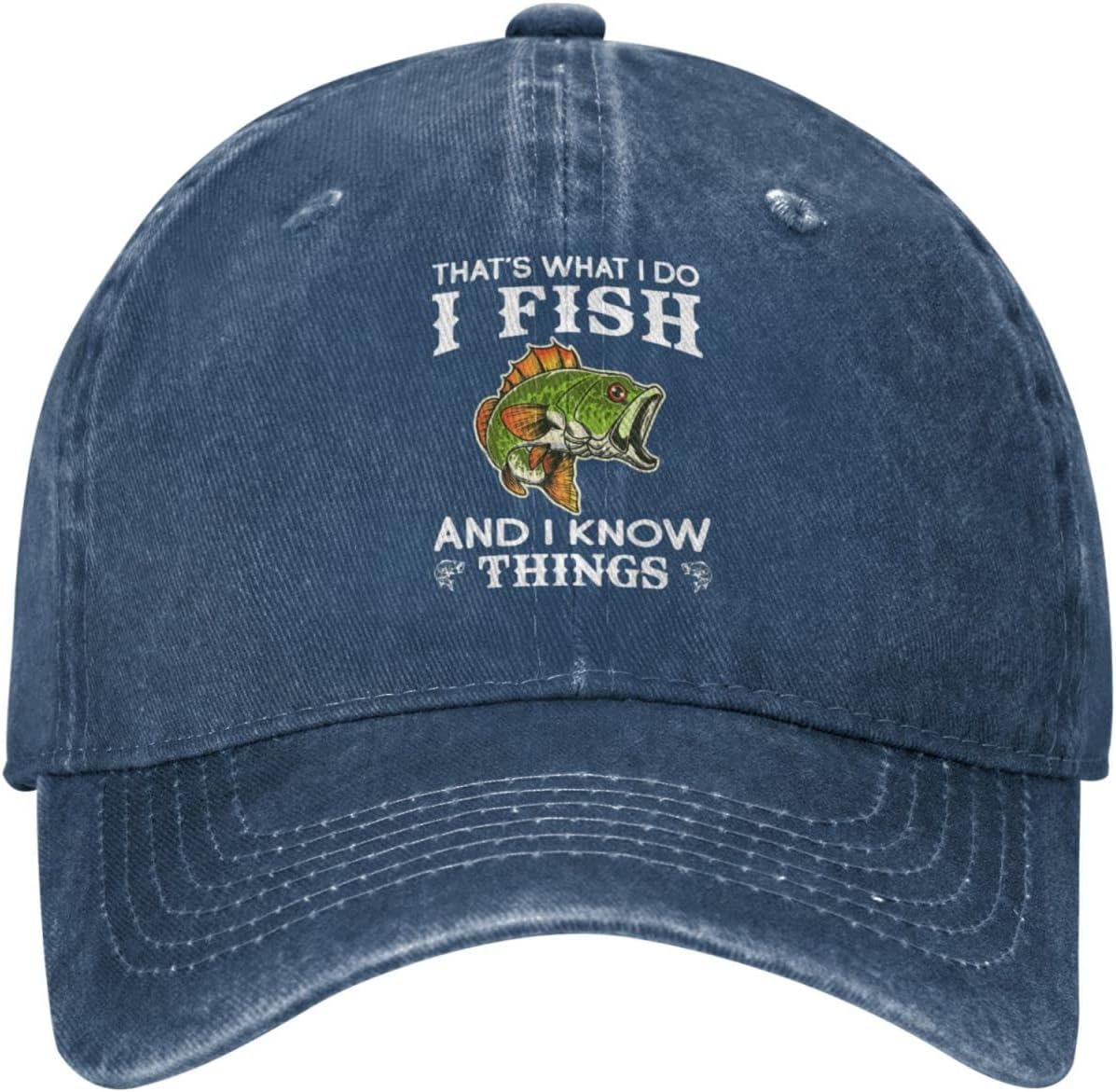 That's Whats I Do I Fish and I Know Things Hat for Women Baseball Cap with Design Hats