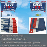 Jesus 2024 Our Only Hope Flag Christian Faith Over Fear Jesus Flag