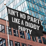 Ain't No Partys Like A Diddys Partys Funny Flags for Room Guys Flags for Room Guys Unique Tapestry for Office Outdoor