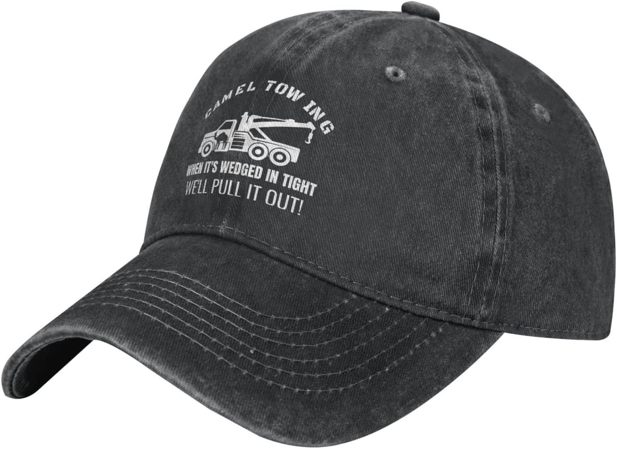 Camel Towing Whens It's Wedged in Tight We'll Pull It Out! Hat for Men Dad Hat Funny Hats.