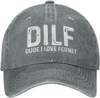 DILF Dude I Love Fernet Hat for Men Baseball Caps Fashionable Cap Onlydads