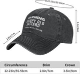 Funny Cap Warning Grumpys Old Bastards Approachs with Caution Hat for Men Baseball Hat Cute Hats Black Onlydads