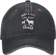 Funny Gift Hat Just A Girl Who Loves Goats Hat Men Dad Hats Funny Hats Onlydads