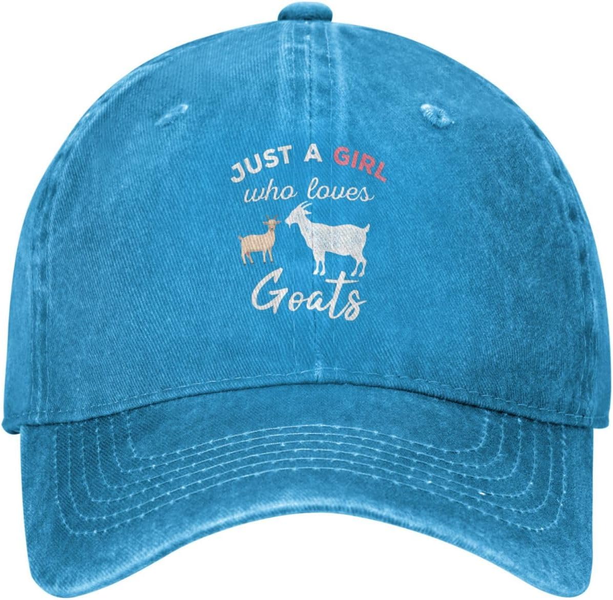 Funny Gift Hat Just A Girl Who Loves Goats Hat Men Dad Hats Funny Hats Onlydads