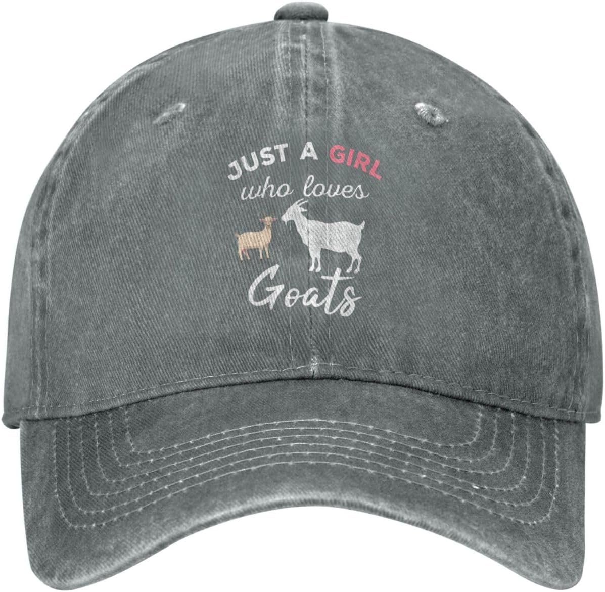 Funny Gift Hat Just A Girl Who Loves Goats Hat Men Dad Hats Funny Hats Onlydads