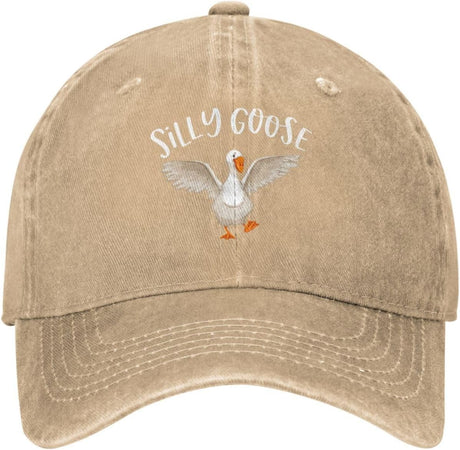 Funny Goose Hat Silly Goose Hat Men Baseball Caps Graphic Hat.