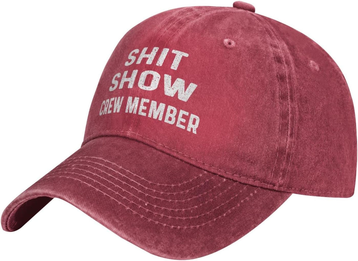 Funny Hat Shit Show Crew Member Hat Women Dad Hats Adjustable Caps Onlydads