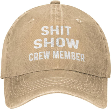 Funny Hat Shit Show Crew Member Hat Women Dad Hats Adjustable Caps Onlydads