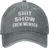 Funny Hat Shit Show Crew Member Hat Women Dad Hats Adjustable Caps Onlydads