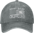 Grumpy Old Vet I Do What I Want Hat Men Dad Hat Cool Hat Onlydads