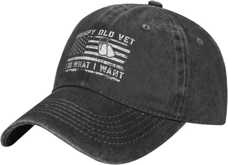 Grumpy Old Vet I Do What I Want Hat Men Dad Hat Cool Hat Onlydads