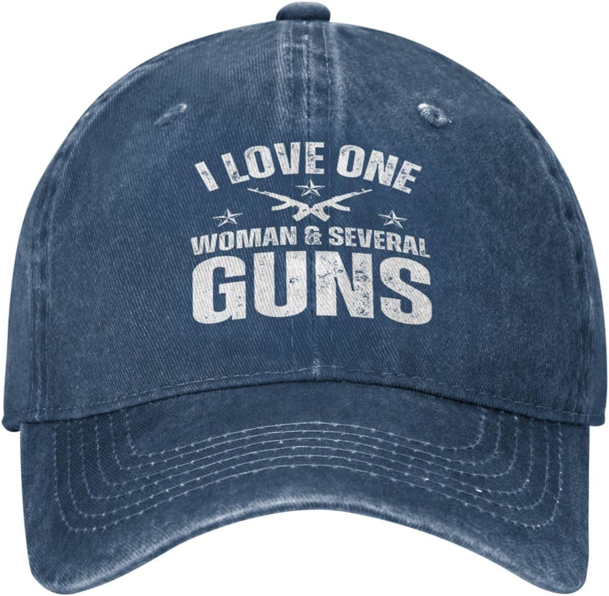 I Love One Woman & Several Guns Hat for Men Women Funny Dad Tracker Hat Baseball Cap.