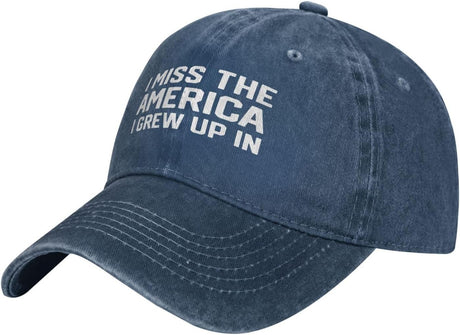 I Miss The America I Grew Up in Baseball Cap Retro Adjustable Dad Hats Gift for Men Women.