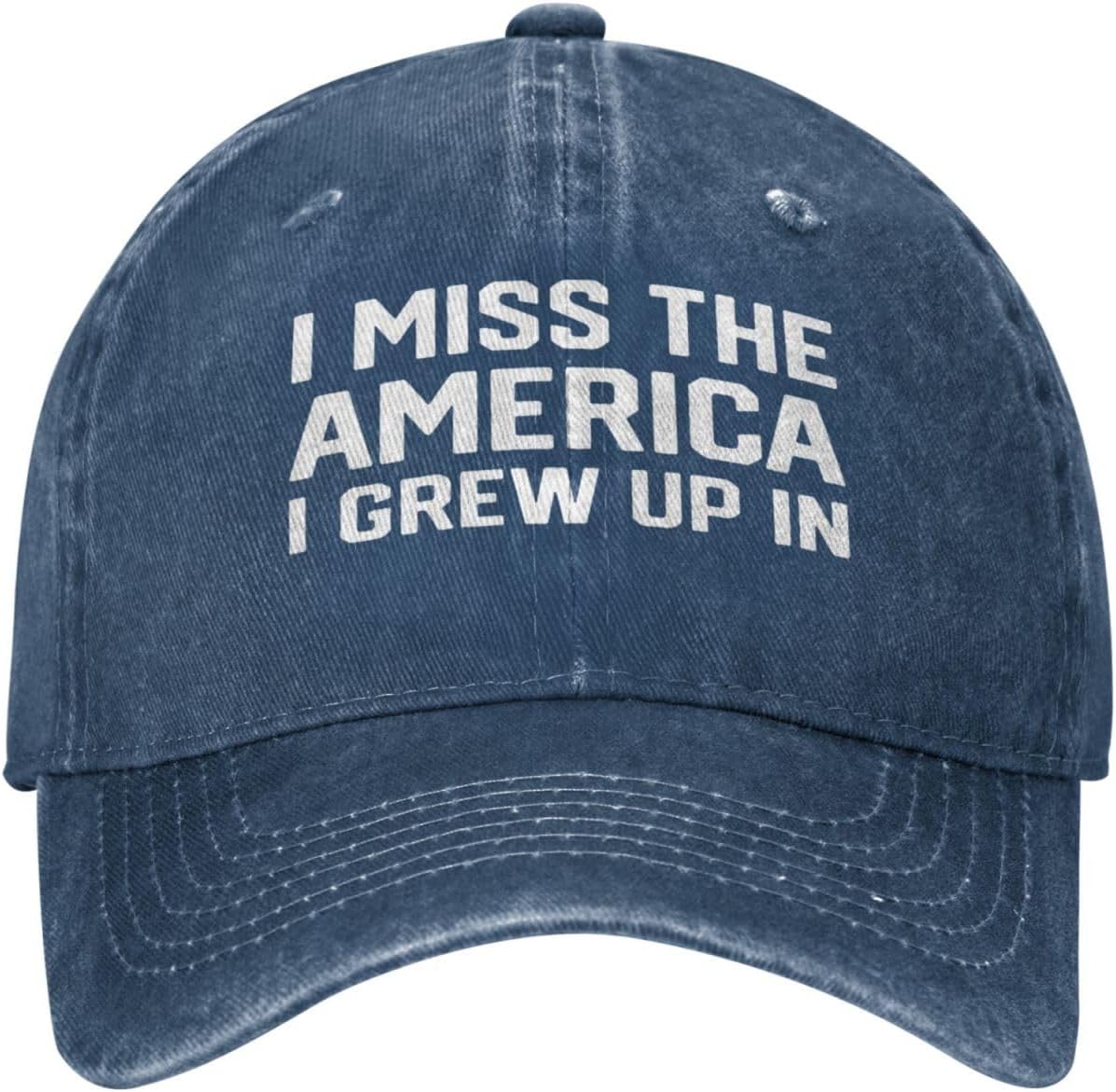 I Miss The America I Grew Up in Baseball Cap Retro Adjustable Dad Hats Gift for Men Women.