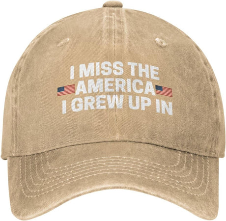 I Miss The America I Grew Up in Hat for Men Dad Hats Fashionable Hat Onlydads