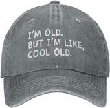 I'm Old But I'm Like Cool Old Hat Women Baseball Caps Graphic Hats Gray.