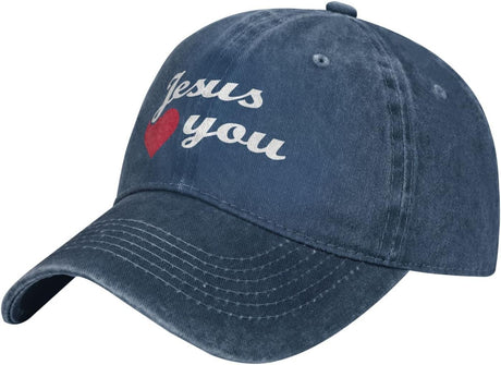 Jesus Hat Jesus Love You Hat for Men Cool Mens Hats Navy Onlydads