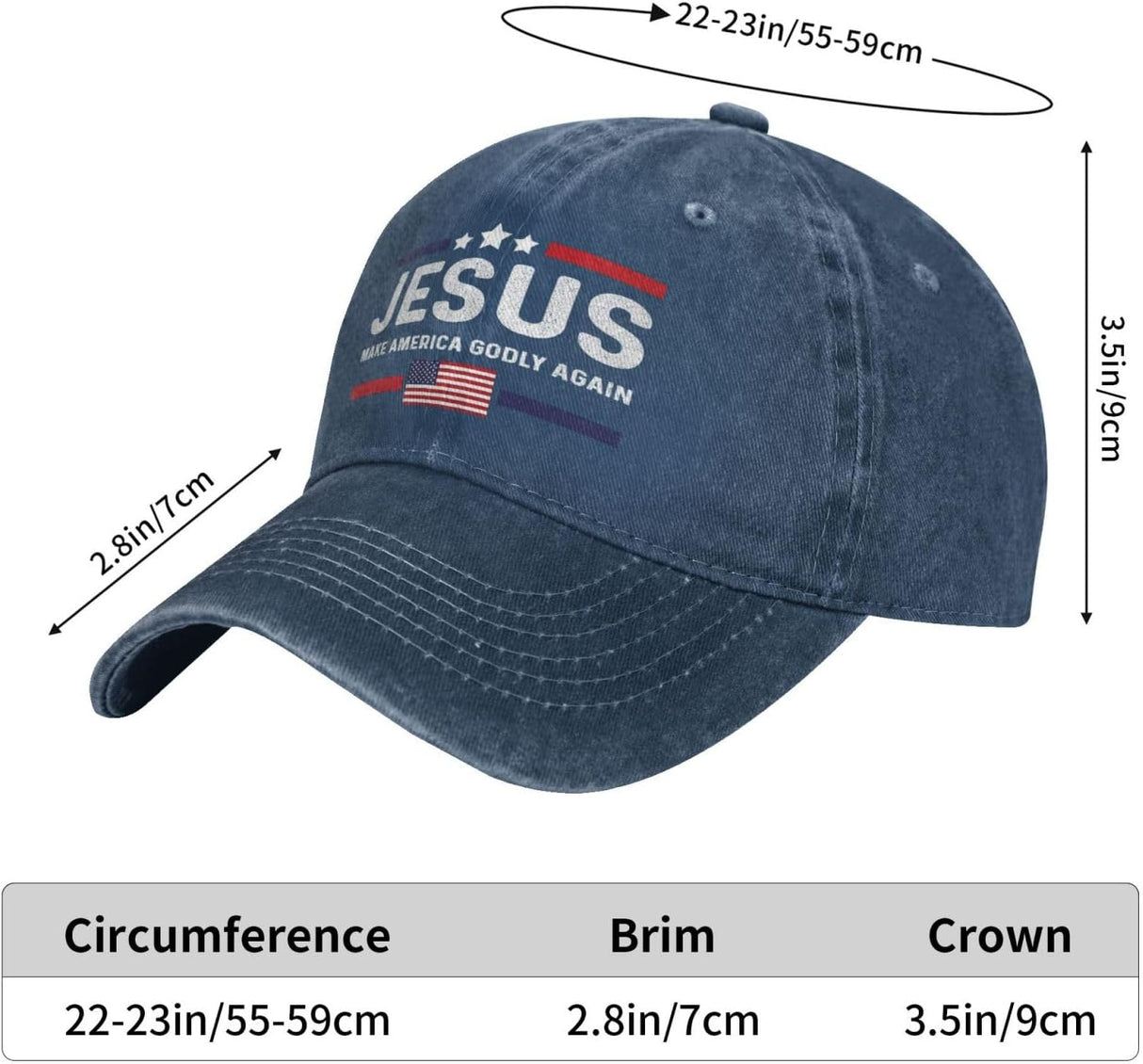 Jesus Make America Godly Again Hat for Women Baseball Caps with Design Hats Onlydads