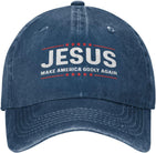 Jesus Make America Godly Again Hat for Women Baseball Hats with Design Cap.