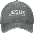 Jesus Make America Godly Again Hat for Women Baseball Hats with Design Cap.