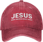 Jesus Make America Godly Again Hat for Women Baseball Hats with Design Cap.