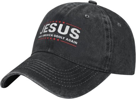 Jesus Make America Godly Again Hat for Women Baseball Hats with Design Cap.