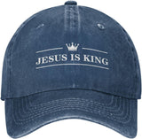 Jesus is King Low Profile Hats for Men Funny Hats Onlydads