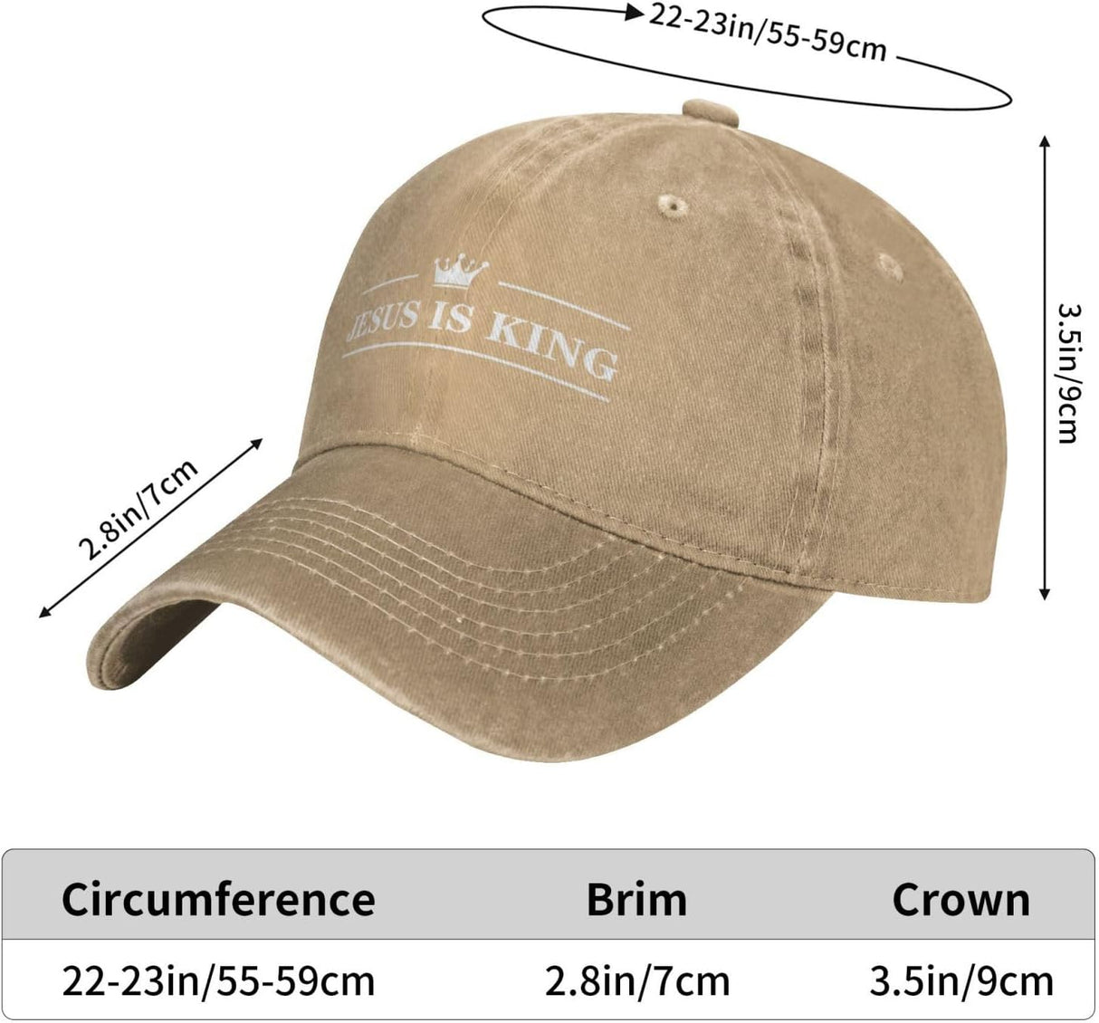 Jesus is King Low Profile Hats for Men Funny Hats Onlydads