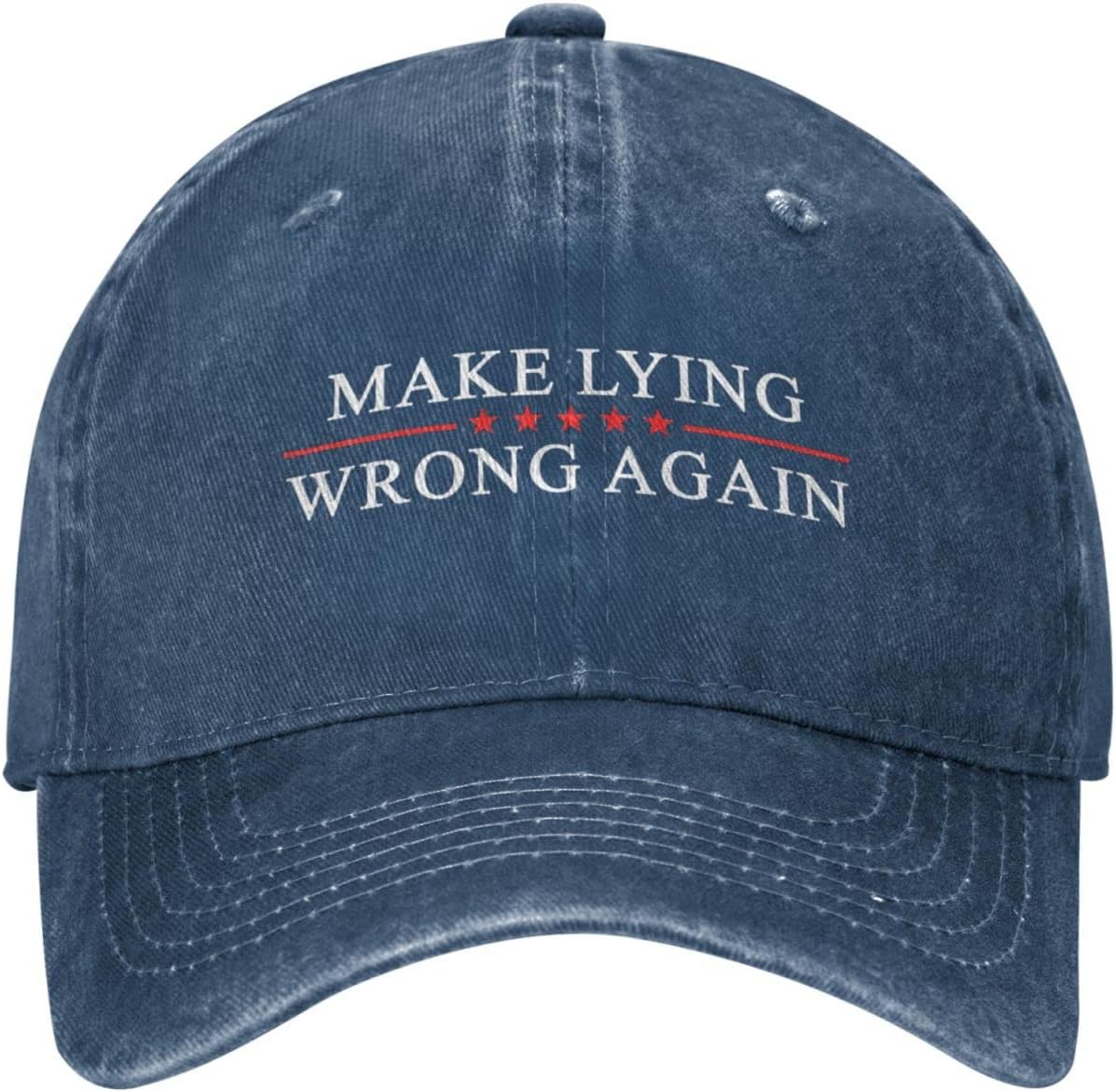 Make Lying Wrong Again Hat for Men Dad Hats Funny Hats Onlydads