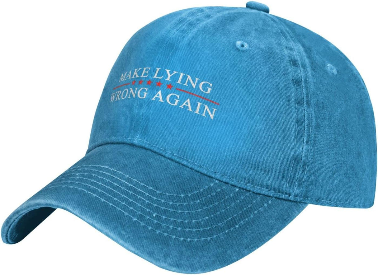 Make Lying Wrong Again Hat for Men Dad Hats Funny Hats Onlydads