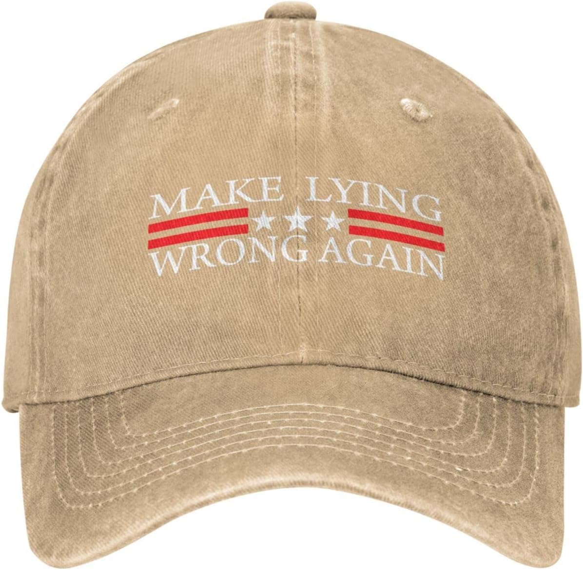 Make Lying Wrong Again Hat for Women Baseball Caps Fashionable Hats Onlydads