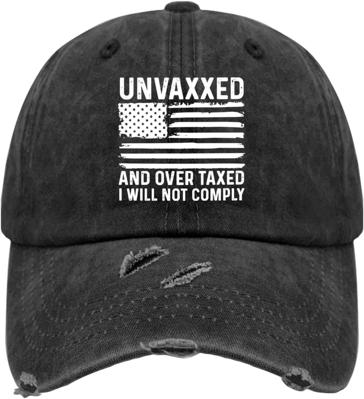 Unvaxxed and Over Taxed I Will Not Comply Hat Men Trendy Mesh Hat for Fall Onlydads