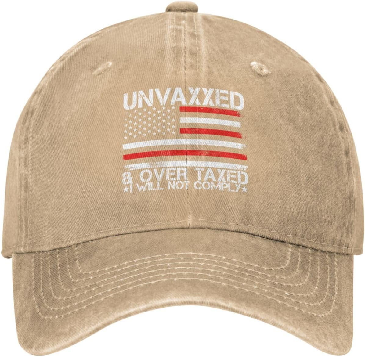 Unvaxxed and Overtaxed I Will Not Comply Baseball Hat Onlydads