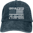 Unvaxxed and Overtaxed I Will Not Comply Hat for Women Hat for Women Birthday Gifts Onlydads