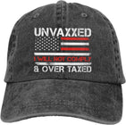 Unvaxxed and Overtaxed I Will Not Comply Hat for Women Hat for Women Birthday Gifts Onlydads