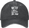 WTF Where's The Fish Hats Cowboy Dad Hats Cute Fishing Gifts Baseball Cap Adjustable Strap for Men Cotton Traveling Hat Onlydads