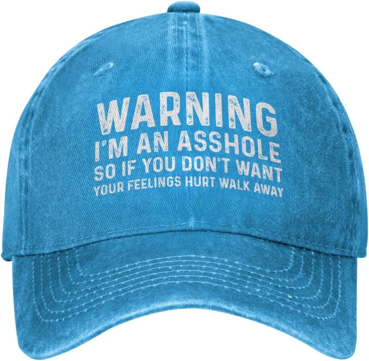 Warning I'm an Asshole So If You Don't Want Your Feelings Hurt Cap for Women Baseball Hat Fashionable Cap Onlydads