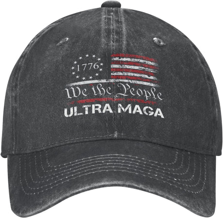 We The People Proud Republican USA Flag Hats Vintage Adjustable Baseball Cap Cotton MAGA Hat Black Onlydads