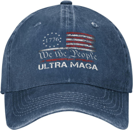 We The People Proud Republican USA Flag Hats Vintage Adjustable Baseball Cap Cotton MAGA Hat Black Onlydads