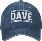 What A Difference A Dave Makes Hat for Men Dad Hat with Design Hats Onlydads